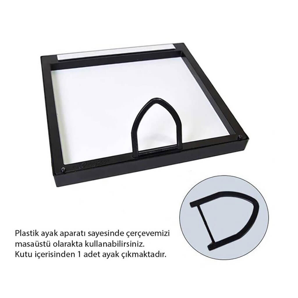 Yapışan Çerçeve Kare Sök Tak Çerçeveler Kırmızı Renk 20x20cm