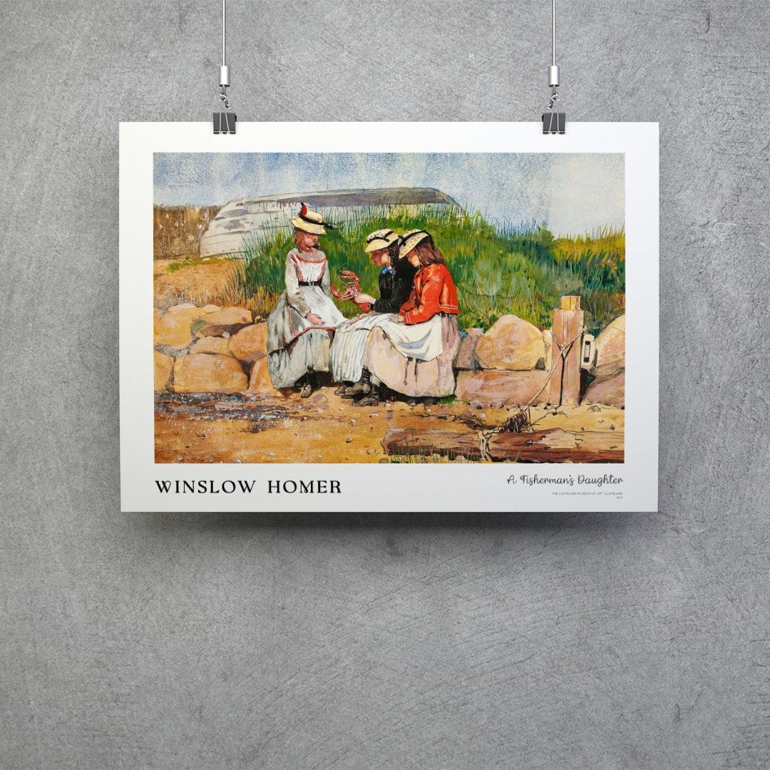 Winslow Homer Bir Balıkçının Kızı Posteri - Tablosu