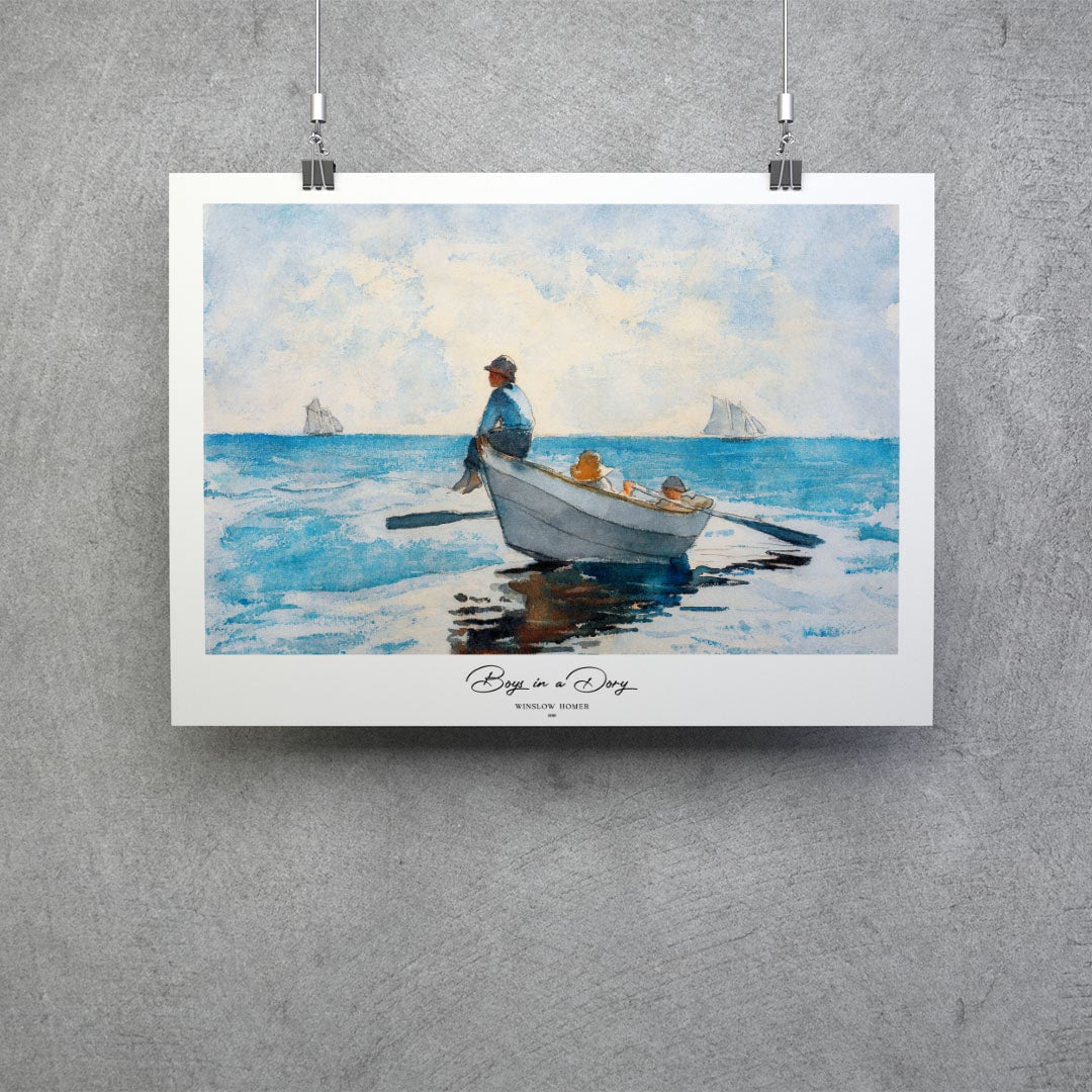 Winslow Homer Dory'deki Çocuklar Posteri - Tablosu