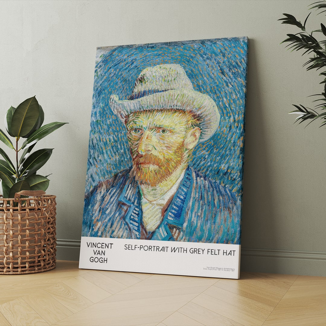 Vincent Van Gogh Gri Fötr Şapkalı Otoportre Posteri - Tablosu