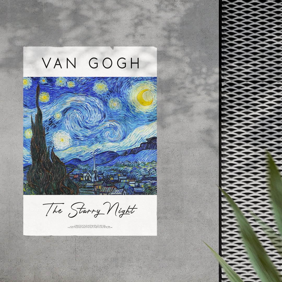 Vincent Van Gogh Yıldızlı Gece Posteri - Tablosu