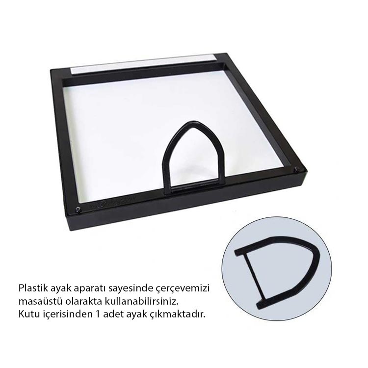 Yapışan Çerçeve Kare Sök Tak Çerçeveler Beyaz Renk 20x20cm