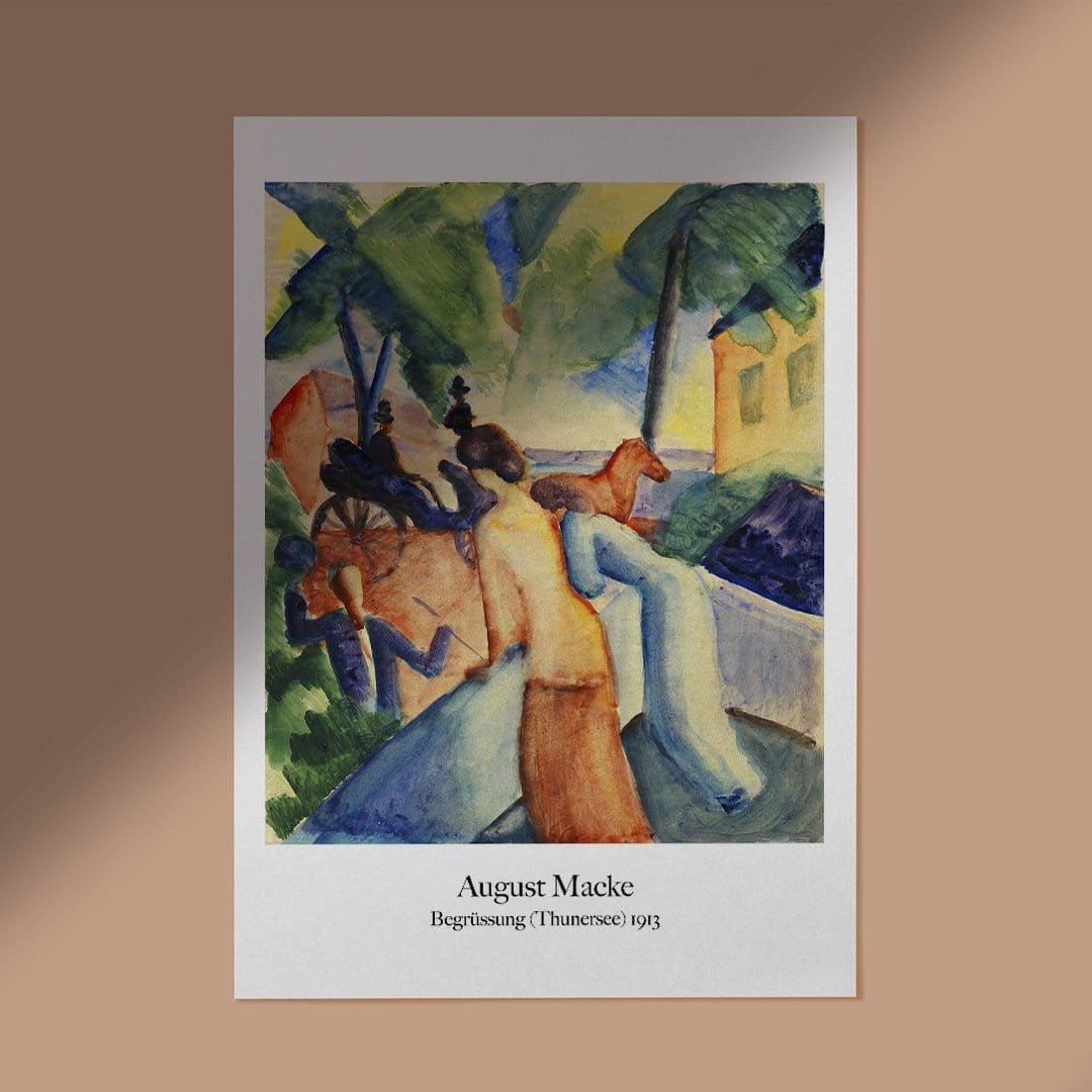 August Macke Thun Gölünde Selamlama Posteri - Tablosu - AyBuldum - Ünlü Ressam Tabloları - 20x30cm - August Macke Thun Gölünde Selamlama Posteri - Tablosu